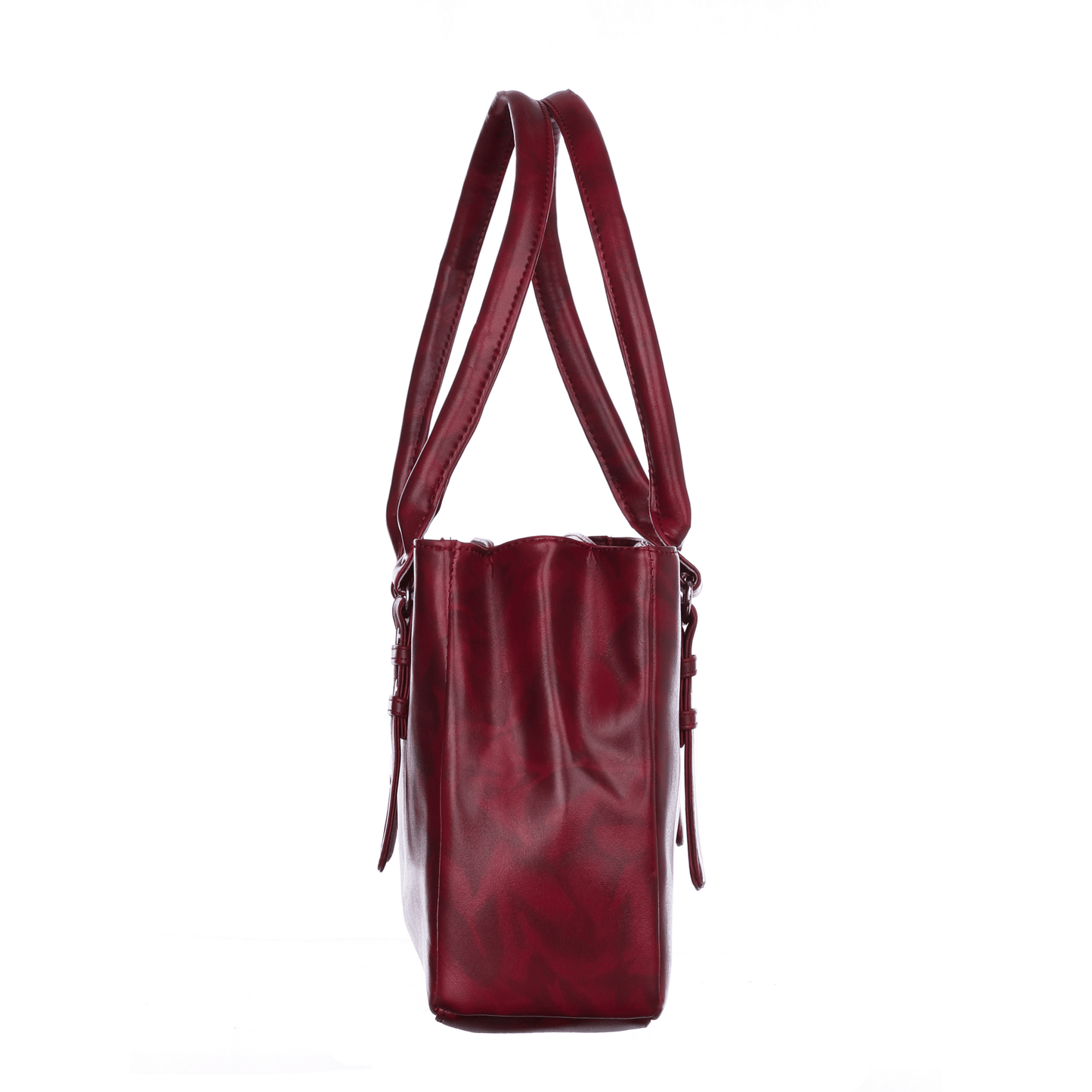 fashion Faux Leather Women’s Satchel Bag | Ladies Purse Handbag| Tote Bag | Shoulder Bag / Cherry/