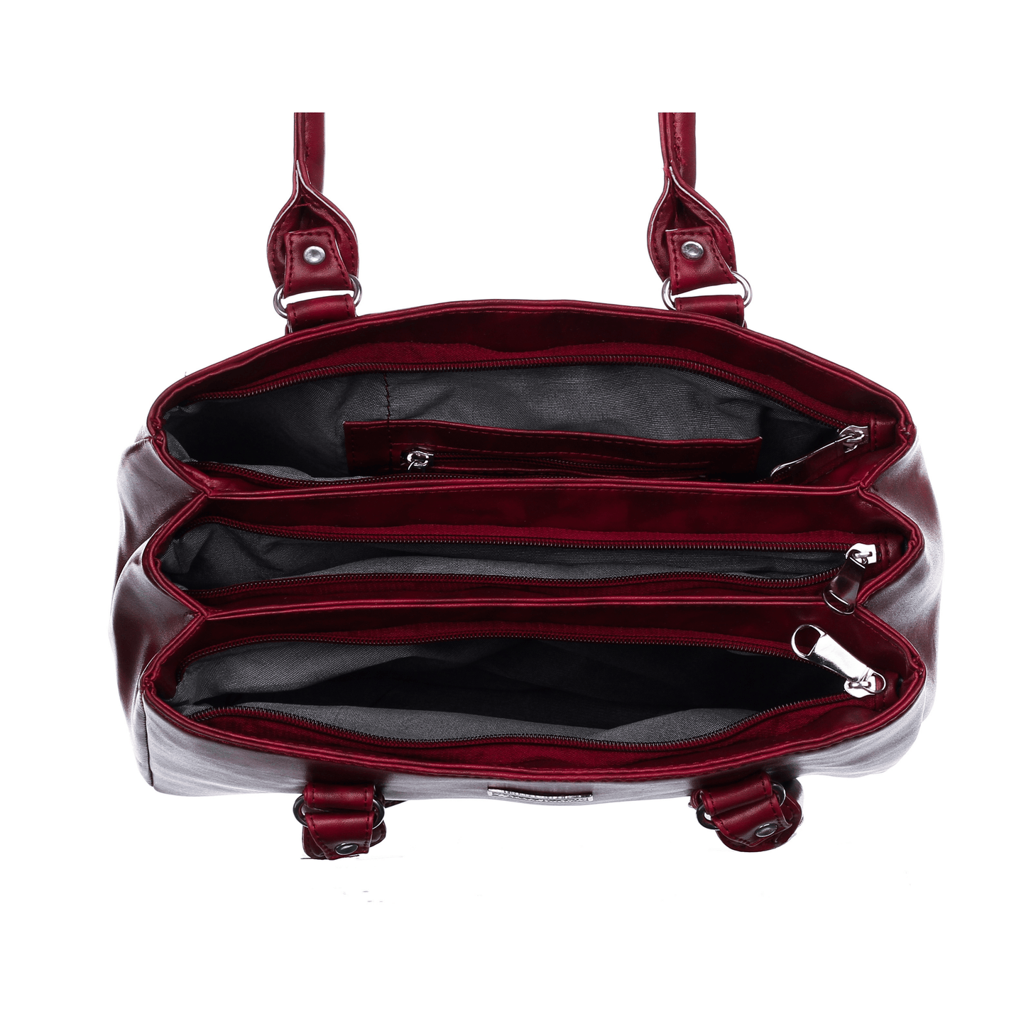 fashion Faux Leather Women’s Satchel Bag | Ladies Purse Handbag| Tote Bag | Shoulder Bag / Cherry/