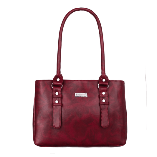 fashion Faux Leather Women’s Satchel Bag | Ladies Purse Handbag| Tote Bag | Shoulder Bag / Cherry/